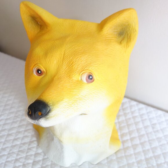 NWT CREEPY PARTY Natural Latex Shiba Dog Ma - Picture 4 of 6